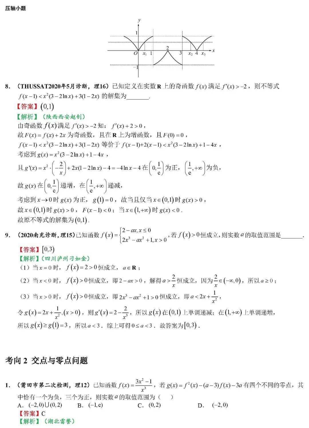 【太阳成集团tyc】
考前必看! 高中数学焦点7大知识点及最常考的100道选择填空题训练（可下载）(图5)